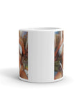 White glossy mug