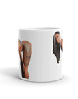 White glossy mug