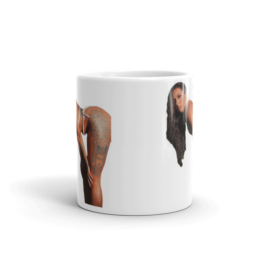 White glossy mug