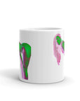 White glossy mug