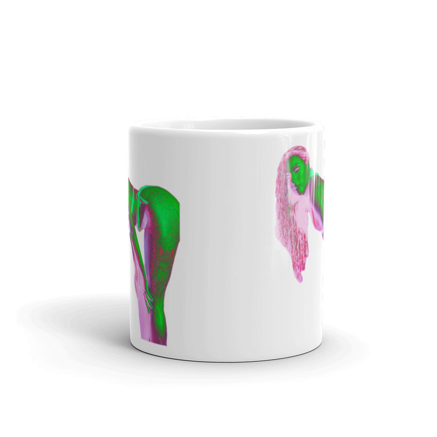 White glossy mug