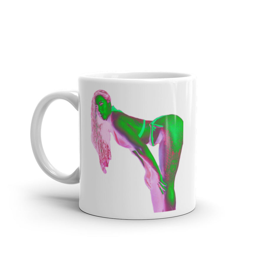 White glossy mug