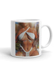 White glossy mug