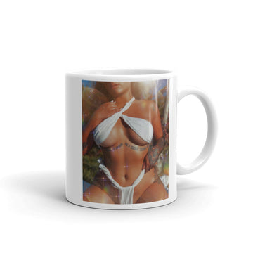 White glossy mug