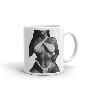 White glossy mug