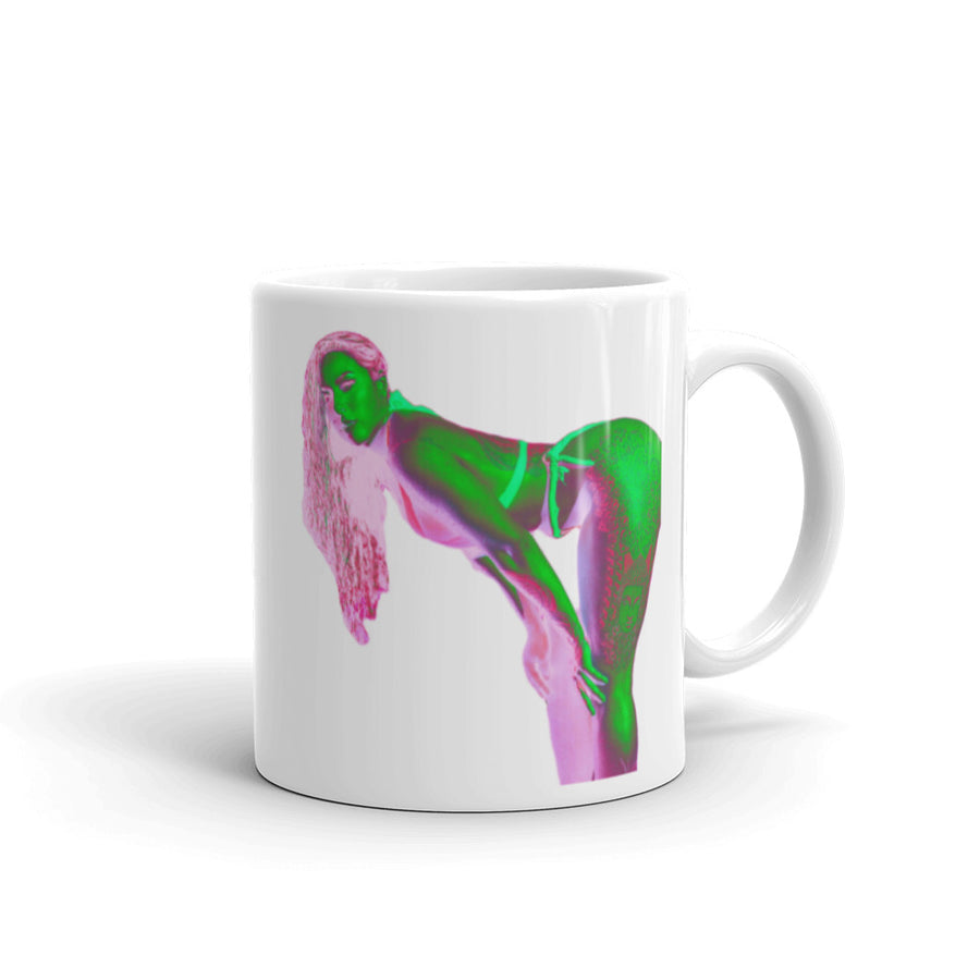 White glossy mug