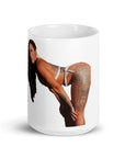 White glossy mug