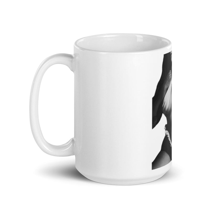 White glossy mug