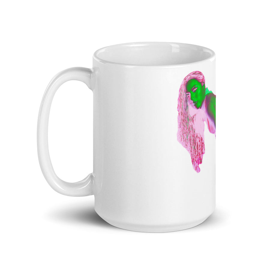 White glossy mug